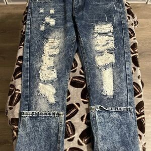Distressed Blue Men's Jeans